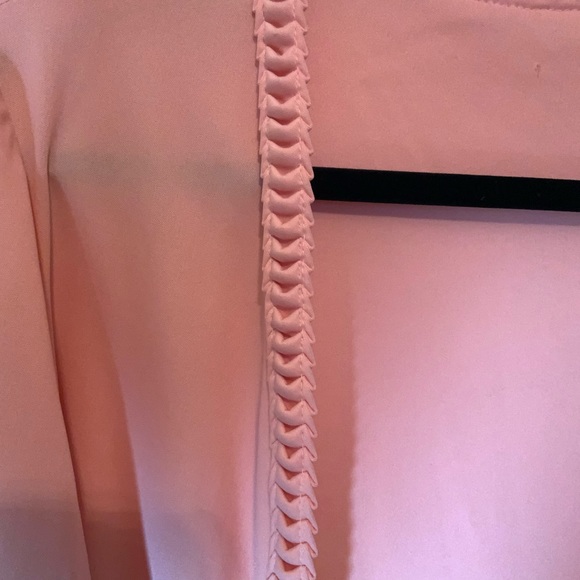 VTG Handmade Salmon pink cardigan with frosting ruffled edging. - Picture 9 of 10